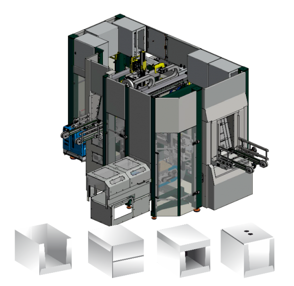 Tray, tray and hood, wrap around case packer WA 201